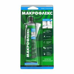 Санитарный силиконовый герметик Makroflex Макрофлекс SX101 прозрачный 70 мл 3002436