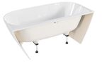 Ванна из литьевого мрамора Bas Палермо 168x81 белая, с каркасом