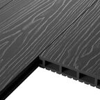 Террасная доска ДПК Decking Smart цвет Серый 4000x150x24 мм 0.6 м²