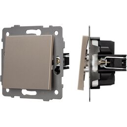 Механизм выключателя одноклавишный проходной SWT-MKP1-PL-GD-V (250V, 10A) (Arlight) 049874
