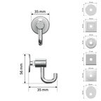 Крючок для ванной комнаты Lemer You-Design 1 рожок металл цвет хром