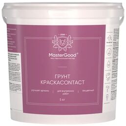 Грунт краска Master Good Contact готовый раствор цвет белый 5 кг