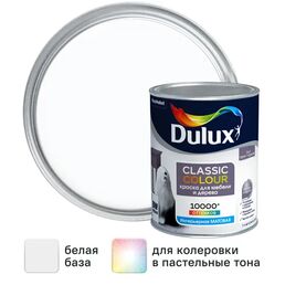 Краска для мебели и дерева Dulux Classic Colour моющаяся матовая цвет белый база А 1 л