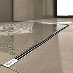 Лоток душевой Berges Wasserhaus Super Slim с гидрозатвором 600х94 d50 мм решетка из нержавеющей стали (090152)