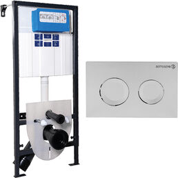 Инсталляция Bettoserb Sava Fix Slim 40006456 + клавиша Sitnica 40006468 хром матовый