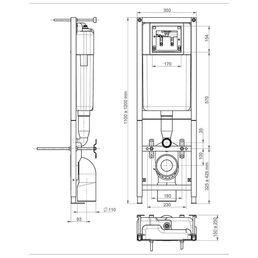 Инсталляция Cersanit для унитаза Leon New с бачком S-IN-MZ-LEON _NEW