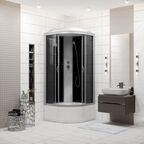 Душевая кабина Niagara Classic 80х80 NG-2507-14 высокий поддон, стекло тонированное, профиль серебро