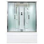 Душевая бокс DTO EM ЕМ4515 стандартная 150х85 стекло матовое, профиль хром