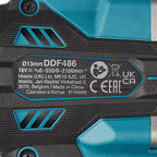 Дрель-шуруповерт аккумуляторная бесщеточная Makita LXT DDF486Z 18 В без АКБ и ЗУ