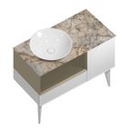 Мебель для ванной комнаты Kerama Marazzi Cono 94 см подвесная, белая, лимо