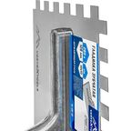 Гладилка зубчатая из нержавеющей стали Vertextools 16-08-10 128x280 мм, зуб 10x10 мм
