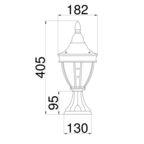 Светильник садово-парковый Maytoni Rivoli черный 405 мм E27 60 Вт IP44 (O027FL-01B)