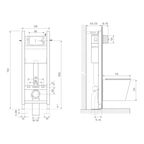 Комплект инсталляция с унитазом Olibau Tornado 4 в 1 безободковый с микролифтом с клавишей Slim цвет хром