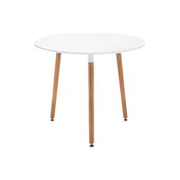 Деревянный стол Woodville Lorini 60 white / wood 15354