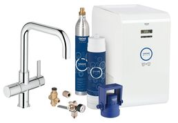 Комплект со смесителем для кухни GROHE Blue (фильтрация, охлаждение и газирование, U-излив), хром (31324001)