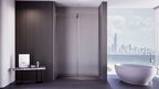 Душевая дверь Veconi Premium Trento 130x200 PTDW-50GR-130-01-C4 стекло прозрачное, профиль графит
