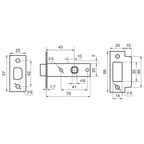 Защелка межкомнатная Palladium 100 PC хром