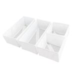 Набор коробок без крышки 15x11x31/15x11x15 см полиэстер цвет белый 4 шт