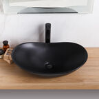 Раковина накладная BelBagno BB1404-H301 61 см черная матовая