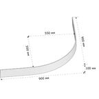 Экран для душевого поддона Sensea Slim акрил 1/4 круга 90x90 см