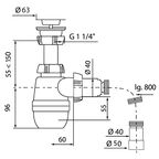 Сифон для раковины Equation с выпуском ø40 мм