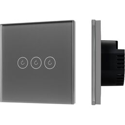 Выключатель сенсорный SWT-OMALI-S03-ZB-GR (250V, 10A, Zigbee) (Arlight, Стекло) 050047
