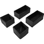 Набор коробок без крышки 15x11x31/15x11x15 см полиэстер цвет черный 4 шт