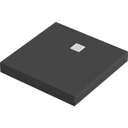 Душевой поддон Marble квадратный литьевой мрамор 100x100 см цвет черный