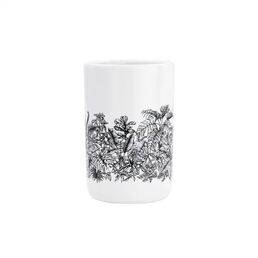 Стакан для зубных щёток Bath Plus Tropico W-CE2627AA-TB керамика цвет белый с черным рисунком