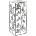 Подставка Glasar Бабочки серебристая 33х33х75 см