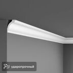Плинтус потолочный полистирол ударопрочный для натяжного потолка Inspire белый 50x75x2000 мм