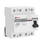 УЗО EKF PROxima ВД-100 4P 100 A 300 мА 4.5 кА AC elcb-4-100-300-em-pro