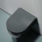 Унитаз подвесной Ceramica Nova Modena CN6063MDH безободковый, с сиденьем микролифт, темный антрацит матовый