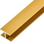 Профиль H-образный алюминий анодированный 18x13x1.5x2000 мм золотой