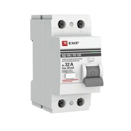 УЗО EKF ВД-100 2P 32 А 30 мА 4.5 кА АС elcb-2-32-30-em-pro