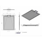 Поддон для душа из искусственного камня Vincea VST-4SRL9012G, 900*1200*25, серый