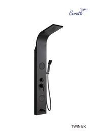 Душевая панель Ceruttispa Twin bk CT9984 с изливом, черная