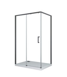 Душевой уголок Ceruttispa 79x109 Vito110B-L левый, стекло прозрачное, профиль черный