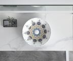 Накладная раковина Bronze de Luxe Lotos 41 см 5008 белая с синим