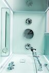 Душевая кабина Esbano Elegancia 120х90 ES-L129CKR с крышей, с LED освещением, стекло матовое, профиль белый