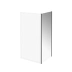 Боковая панель Kerama Marazzi Vetro 90х195 VE.90.FP.BLK.M стекло прозрачное, профиль матовый черный
