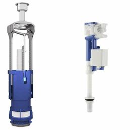 Комплект арматуры для унитаза URAL II + IVC 102, нижняя подводка 1/2, OLI 171015