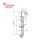 Душевая система Corsa Deco CX с верхним душем с лейкой со смесителем хром (SSFCX230S)