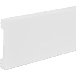 Плинтус напольный квадратный полистирол 8 см x 2 м цвет белый
