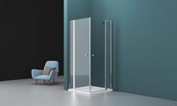 Душевой уголок BelBagno Etna 80x100 ETNA-AH-22-80/100-C-Cr стекло прозрачное, профиль хром, без поддона