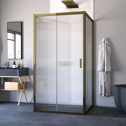 Душевой уголок Vegas-Glass 100x100  ZP-U TUR NOVO h1900 100*100 05 Moru профиль бронза, стекло moru