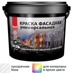 Краска фасадная Dali Универсальная матовая прозрачная База С 0.9 л