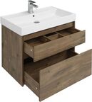 Комплект мебели Aquanet Nova Lite 76 см подвесной (тумба с раковиной и зеркалом)
