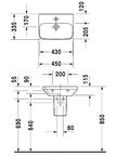 Раковина Duravit DuraStyle 0708450000