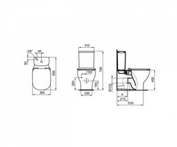 Унитаз напольный Ideal Standard Tesi Aquablade T008201 без сиденья